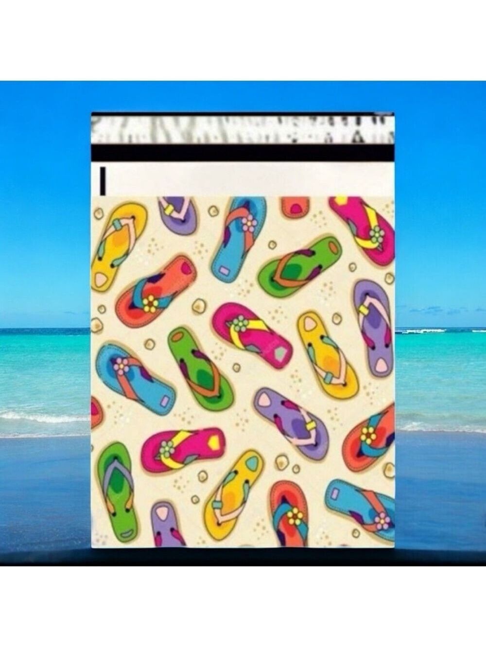 25 10X13 Poly Mailers Flip Flops Beach Shipping Envelopes Bags PRICE IS FIRM - Picture 3 of 6